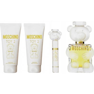 Moschino Toy 2 EDP 100 ml + tělový krém 100 ml + sprchový gel 100 ml + cestovní sprej 10 ml + dárková sada pro ženy – Zboží Dáma
