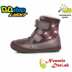D.D.Step dívčí zimní svítící boty blikající 078-320A violet