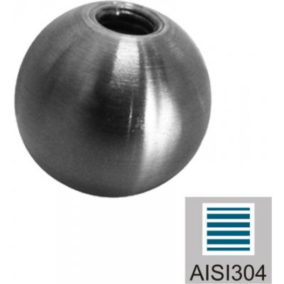 Hahn Steel Nerezová koule dutá O40 mm se závitem M8, AISI 304 - brus – Hledejceny.cz