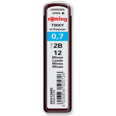 Rotring tuhy 12 ks 0,7 mm tvrdost 2B S0231230 – Zbozi.Blesk.cz