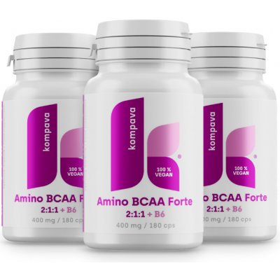 Kompava Amino BCAA Forte 2:1:1 400 600 kapslí – Hledejceny.cz