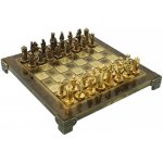 Manopoulos Ručně vyráběná sada šachových figurek Byzantský empír, zlatá a hnědá 20x20cm – Zboží Dáma