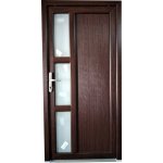 SOFT vchodové plastové dveře Porto, tmavý dub/bílá, 98x200 cm – Zboží Mobilmania