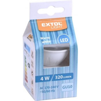 Extol Light žárovka LED reflektorová 6W 450lm GU10 Teplá bílá