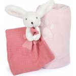 DouDou et Compagnie Paris dárková sada šťastný králíček pléd a růžový usínáček – Zboží Dáma