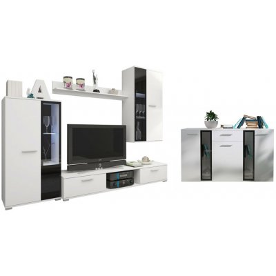 Noka s komodou OSCAR bílá varianta LED osvětlení – Zboží Dáma