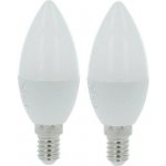 Tesla žárovka LED svíčka, E14, 5W, teplá bílá, 2ks – Zboží Mobilmania