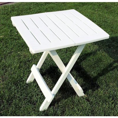 Spetebo Plastový skládací stolek ADIGE 45 x 43 cm bílý