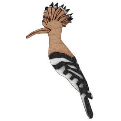 BeWooden brož Hoopoe ze dřeva – Zboží Dáma