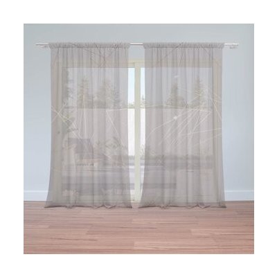 Sablio Záclony Trojúhelníková abstrakce: 2ks 150x250cm – Hledejceny.cz