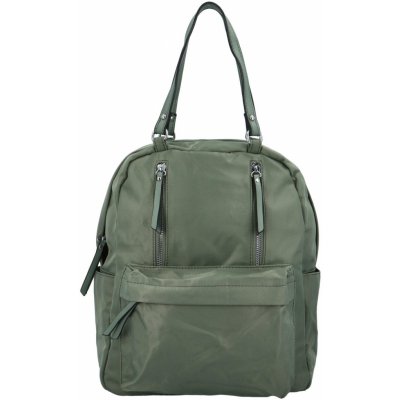 Moderní dámský látkový kabelko batoh Anita zelená