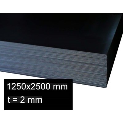 Plech černý za tepla 2 mm (1,25x2,5m) – Zboží Mobilmania