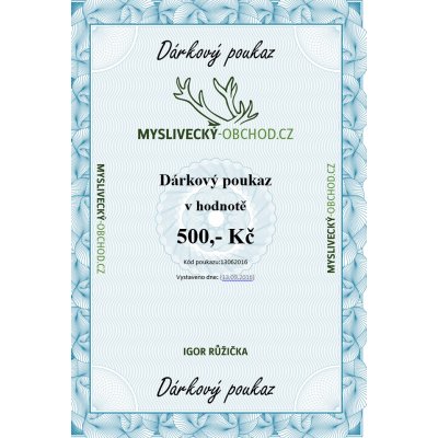Dárkový poukaz v hodnotě 500,- Kč – Zbozi.Blesk.cz