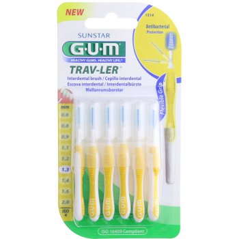GUM Trav-Ler mezizubní kartáčky s chlorhexidinem kónický 1,3 mm 6 ks blistr