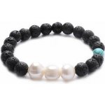 Nefertitis Lávový kámen náramek s perlami NF10904 – Hledejceny.cz