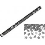 Párty konfety 80 cm stříbrné metalické hvězdičky silvestr – Zbozi.Blesk.cz