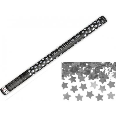 Párty konfety 80 cm stříbrné metalické hvězdičky silvestr – Zbozi.Blesk.cz