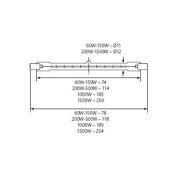 Kanlux Halogenová lineární J-300W 118MM EK BASIC 10714