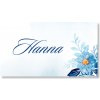 Svatební jmenovka Personal Jmenovka na stůl - Modré květiny Zvolte množství: od 61 ks a viac