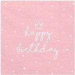 Partydeco ubrousky 3V Happy Birthday černé 33x33cm 20ks – Hledejceny.cz