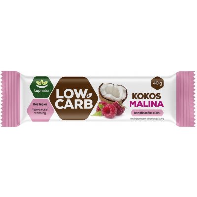 Topnatur LOW CARB Tyčinka kokos malina 40 g – Hledejceny.cz