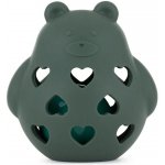 PETITE&MARS Hračka silikonová s chrastítkem Bear Basil Misty Green – Zboží Mobilmania