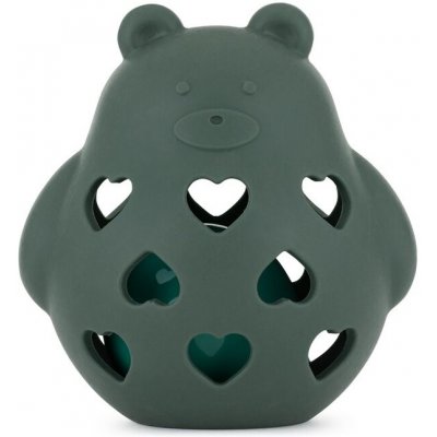 PETITE&MARS Hračka silikonová s chrastítkem Bear Basil Misty Green – Zboží Mobilmania