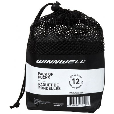 Winnwell hokejový puk černý oficiální 12ks