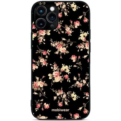 Pouzdro Mobiwear Glossy Apple iPhone 11 Pro - G039G - Květy na černé