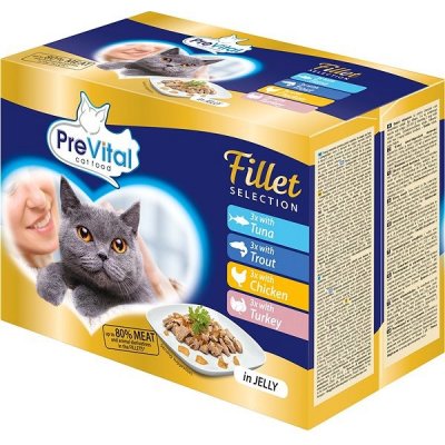 Prevital NATUREL dušené filetky v želé 12 x 85 g