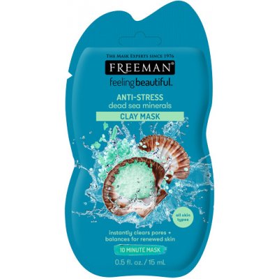 Freeman antistresová pleťová maska s minerály z Mrtvého moře Facial Anti-Stress Mask Dead Sea Minerals 15 ml – Zbozi.Blesk.cz