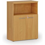 Primo Kombinovaná kancelářská skříň WOOD, 1087 x 800 x 420 mm, buk – Zboží Dáma
