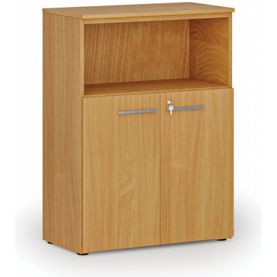Primo Kombinovaná kancelářská skříň WOOD, 1087 x 800 x 420 mm, buk – Zboží Dáma