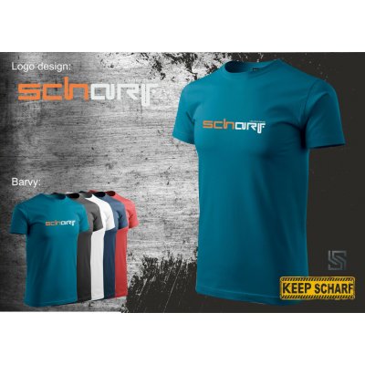 Scharf S001 DOUBLE COLOR kvalitní pánské tričko 93 petrolejová – Hledejceny.cz