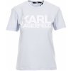 Dámská Trička Karl Lagerfeld dámské tričko s potiskem modré