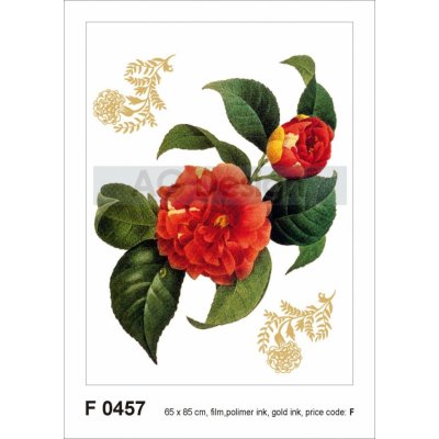 Ag Design AGF00457 samolepící dekorace Red flowers F 0457 Kamélie rozměry 65 x 85 cm – Hledejceny.cz