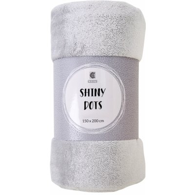 BBK deka z mikrovlákna Shiny Dots světle šedá 150x200