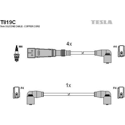 TESLA Zapalovací kabely original TE T819C – Hledejceny.cz