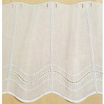 Moderní vyšívaná záclona V52 bílá 60 cm – Zboží Mobilmania