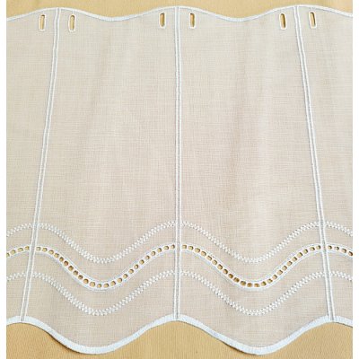 Moderní vyšívaná záclona V52 bílá 60 cm – Zboží Mobilmania