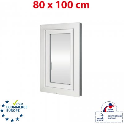 OKNA HNED 80x100 cm (800x1000 mm) bílé otevíravé i sklopné levé – HobbyKompas.cz