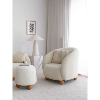 Atelier del Sofa wing chair Slon bílá
