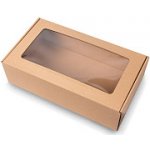 Dárková krabice s průhledným víkem 350x200x100mm, 10 ks – Zboží Mobilmania