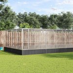 vidaXL Voliéra s nástavbou stříbrná 1 246 x 414 x 212 cm ocel 3214282 – Hledejceny.cz