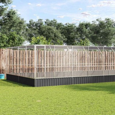 vidaXL Voliéra s nástavbou stříbrná 1 246 x 414 x 212 cm ocel 3214282 – Hledejceny.cz