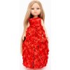 Výbavička pro panenky Paola Reina a Minikane Šaty pro panenku 32 cm By Loli - Flowerly red Glitter
