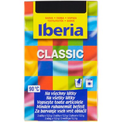 Iberia Classic Barva na textil černá 2 x 12,5 g – Zbozi.Blesk.cz