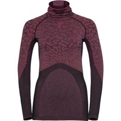 Odlo BLACKCOMB Long-Sleeve Base Layer Top with Face Mask black cerise – Zboží Mobilmania