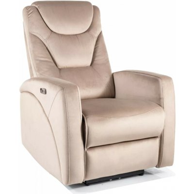 Signal Elektrické polohovací Kronos Velvet tmavě béžové – Zboží Dáma