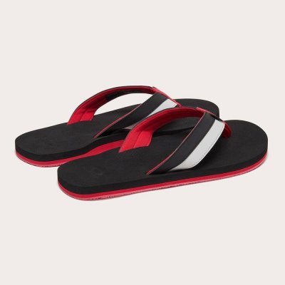 Oakley Burke Flip Flop Žabky 2024 Blackout Redline – Hledejceny.cz